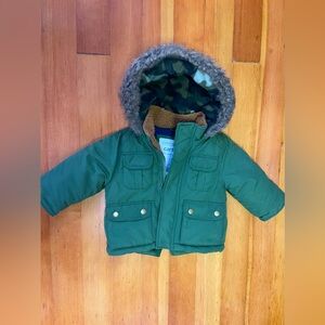 Carters Parka Snow Coat Faux Fur Hood